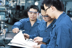 Picture of factory workers
