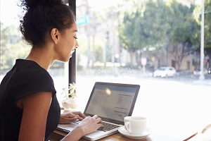 Picture of woman with laptop