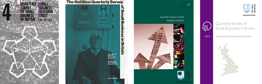 Front covers of quarterly surveys