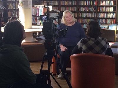 Image of filming for documentary