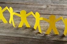 Image of paper people bunting