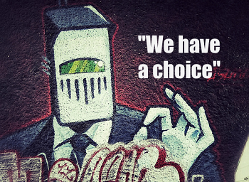 Image of dystopia versus utopia