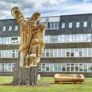 Open University tree carving