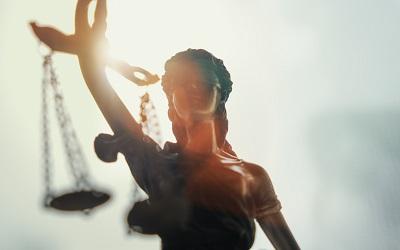 The Statue of Justice - lady justice or Iustitia / Justitia the Roman goddess of Justice