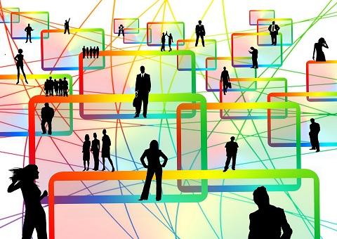 Abstract image of people and connectivity