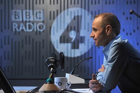 Evan Davis in the BBC Radio 4 studio