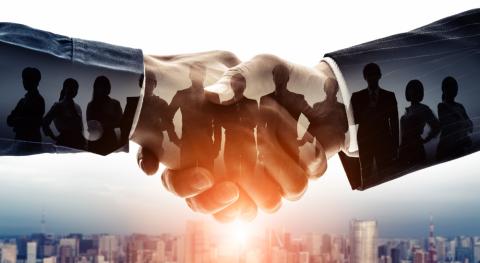 business people shaking hands 